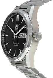  Shop Authentic Tag Heuer Carrera Calibre 5 Automatic Black Dial Silver Steel Strap Watch for Men - WAR201A.BA0723 - Luxxuri