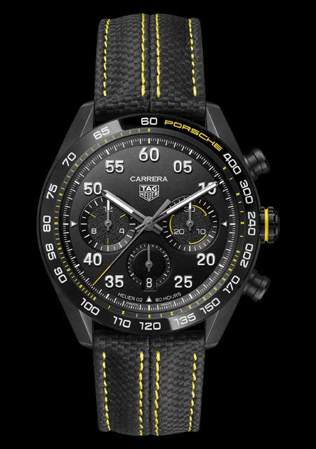  Shop Authentic Tag Heuer Carrera x Porsche Automatic Chronograph Black Dial Black Nylon Strap Watch for Men - CBN2A1H.FC6512 - Luxxuri