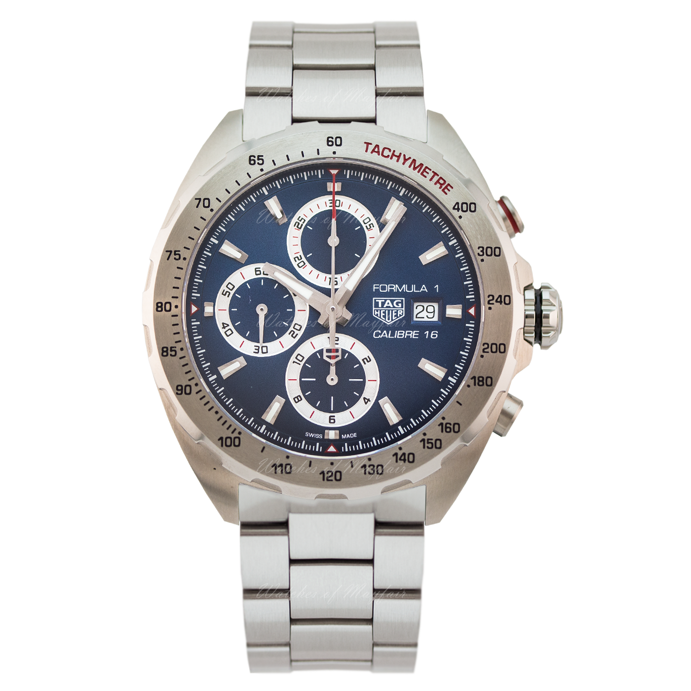  Shop Authentic Tag Heuer Formula 1 Automatic Chronograph Blue Dial Silver Strap Watch for Men - CAZ2015.BA0876 - Luxxuri