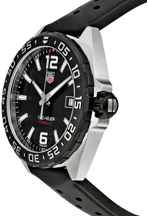  Shop Authentic Tag Heuer Formula 1 Quartz Black Dial Black Rubber Strap Watch for Men - WAZ1110.FT8023 - Luxxuri
