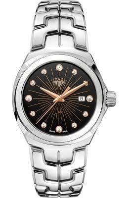 Shop Authentic Tag Heuer Link Quartz Black Dial Silver Steel Strap Watch for Women - WBC131F.BA0649 - Luxxuri