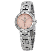  Shop Authentic Tag Heuer Link Diamonds Pink Dial Silver Steel Strap Watch for Women - WAT1415.BA0954 - Luxxuri