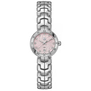  Shop Authentic Tag Heuer Link Diamonds Pink Dial Silver Steel Strap Watch for Women - WAT1415.BA0954 - Luxxuri