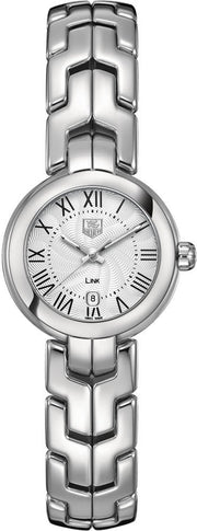  Shop Authentic Tag Heuer Link Roman Numeral Silver Dial Silver Steel Strap Watch for Women - WAT1416.BA0954 - Luxxuri