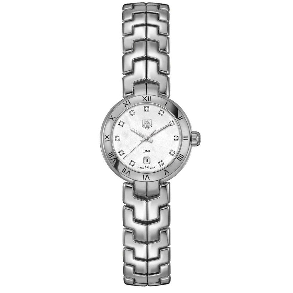 Shop Authentic Tag Heuer Link Diamonds Mother of Pearl Dial Silver Steel Strap Watch for Women -  WAT1417.BA0954 - Luxxuri