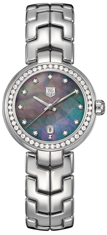  Shop Authentic Tag Heuer Link Trilogy Cameron Diaz Diamonds Mother of Pearl Dial Silver Steel Strap Watch for Women - WAT1419.BA0954 - Luxxuri