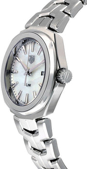  Shop Authentic Tag Heuer Link Quartz Mother of Pearl Dial Silver Steel Strap Watch for Women - WBC1310.BA0600 - Luxxuri