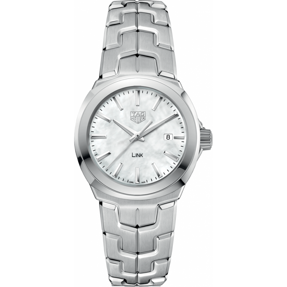  Shop Authentic Tag Heuer Link Quartz Mother of Pearl Dial Silver Steel Strap Watch for Women - WBC1310.BA0600 - Luxxuri