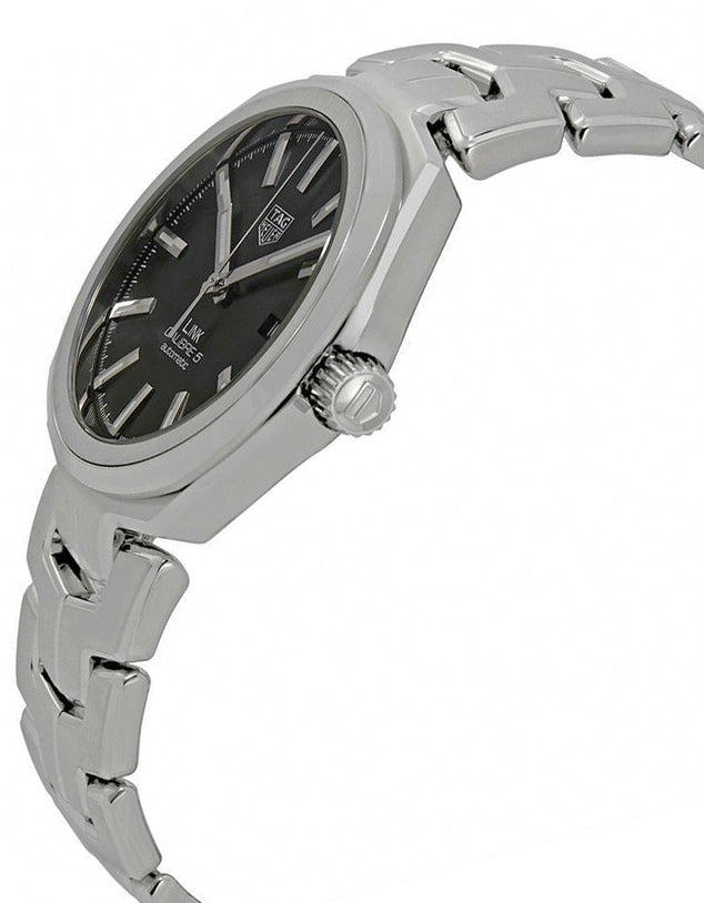  Shop Authentic Tag Heuer Link Quartz Black Dial Silver Steel Strap Watch for Women - WBC2110.BA0603 - Luxxuri