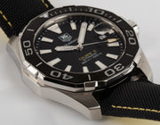  Shop Authentic Tag Heuer Aquaracer Calibre 5 Automatic Black Dial Black Nylon Strap Watch for Men - WAY211A.FC6362 - Luxxuri