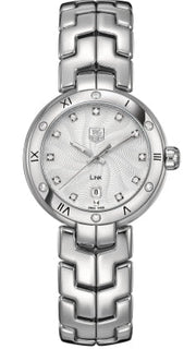  Shop Authentic Tag Heuer Link Diamonds Silver Dial Silver Steel Strap Watch for Women - WAT1413.BA0954 - Luxxuri
