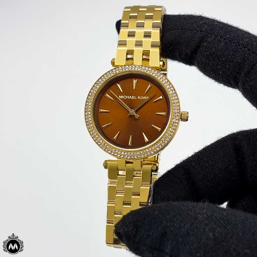  Shop Authentic Michael Kors Darci Amber Dial Gold Steel Strap Watch for Women - MK3408 - Luxxuri