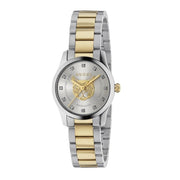  Shop Authentic Gucci G Timeless Quartz Diamonds Silver Dial Two Tone Steel Strap Watch For Women - YA1265016 - Luxxuri