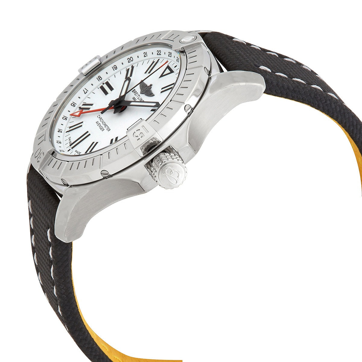  Shop Authentic Breitling Avenger Automatic GMT 43 White Dial Black Nylon Strap Watch for Men - A32397101A1X1 - Luxxuri