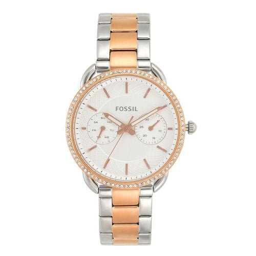 Shop Authentic Fossil Tailor White Dial Two Tone Steel Strap Watch for Women - ES4396 - Luxxuri
