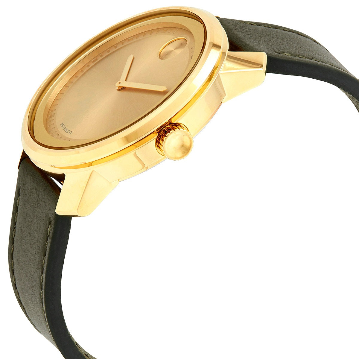  Shop Authentic Movado Bold Gold Dial Blue Leather Strap Watch For Men - 3600469 - Luxxuri