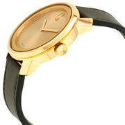  Shop Authentic Movado Bold Gold Dial Blue Leather Strap Watch For Men - 3600469 - Luxxuri