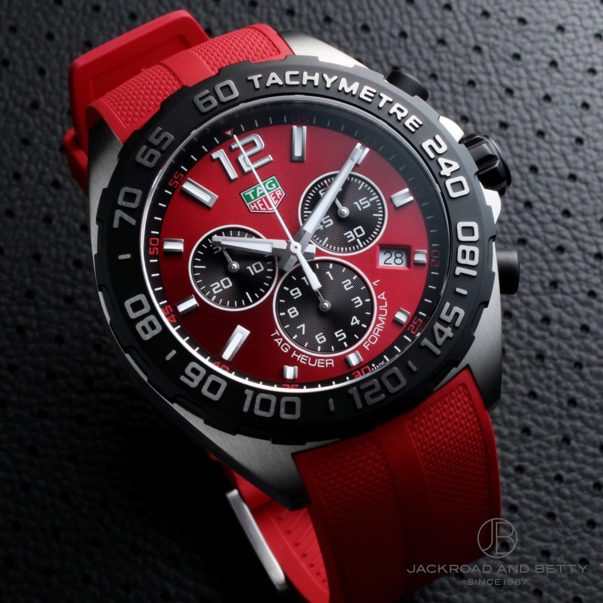  Shop Authentic Tag Heuer Formula 1 Chronograph Red Dial Red Rubber Strap Watch for Men - CAZ101AN.FT8055 - Luxxuri