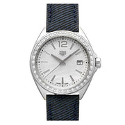  Shop Authentic Tag Heuer Formula 1 Quartz Diamonds Mother of Pearl Dial Blue Leather Strap Watch for Women - WBJ131A.FC8251 - Luxxuri