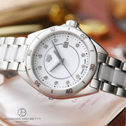  Shop Authentic Tag Heuer Formula 1 Diamonds White Dial Two Tone Steel Strap Watch for Women - WBJ141AD.BA0974 - Luxxuri