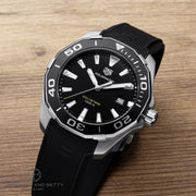 Shop Authentic Tag Heuer Aquaracer Quartz Black Dial Black Rubber Strap Watch for Men -  WAY101A.FT6141 - Luxxuri