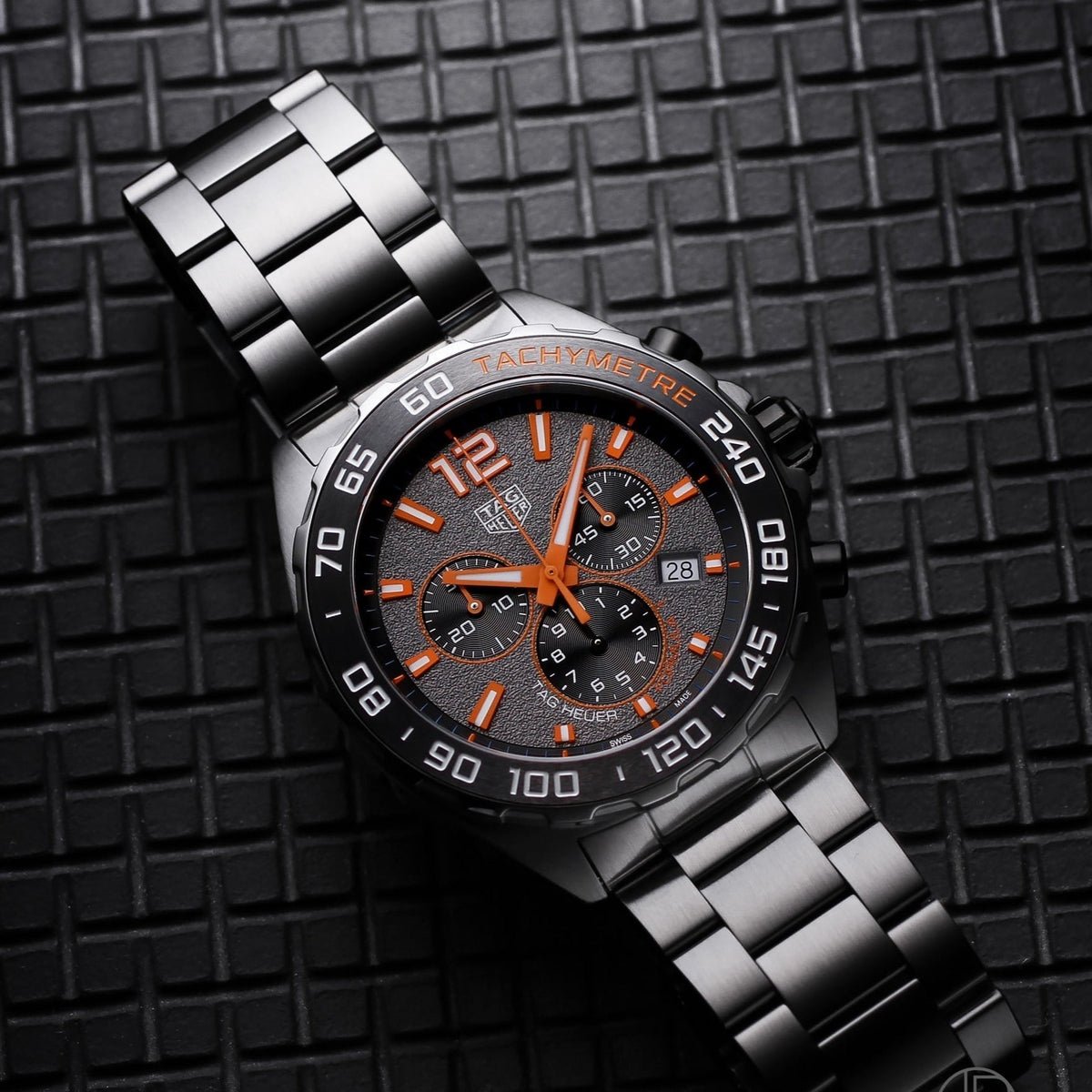  Shop Authentic Tag Heuer Formula 1 Chronograph Ceramic Black Dial Silver Steel Strap Watch for Men - CAZ101AH.BA0842 - Luxxuri