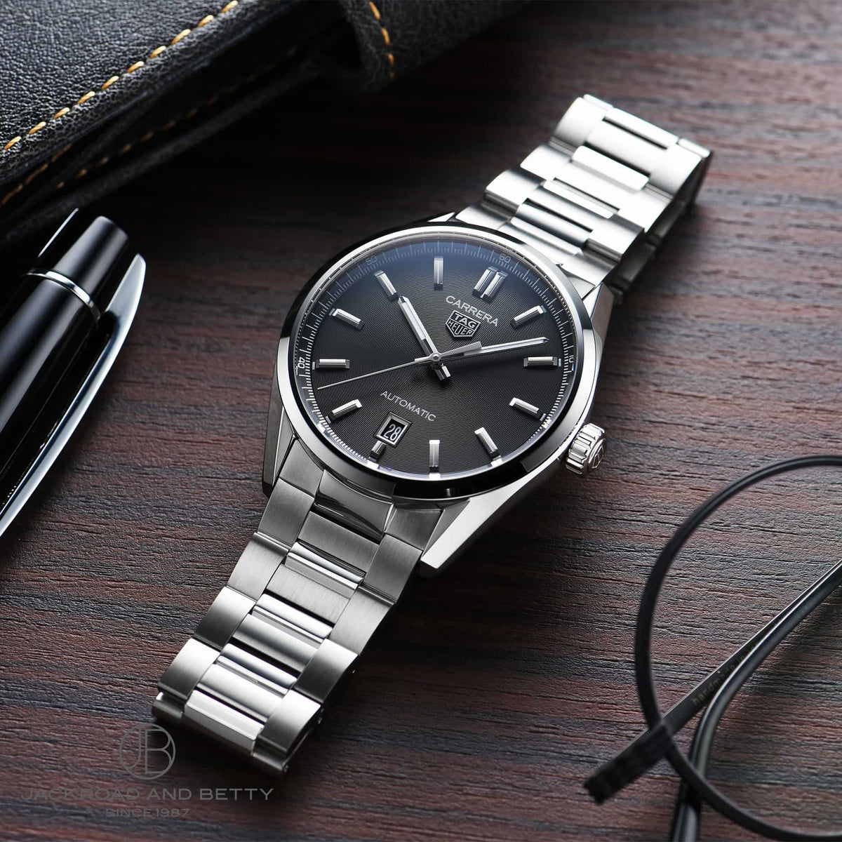  Shop Authentic Tag Heuer Carrera Date Black Dial Silver Steel Strap Watch for Men - WBN2110.BA0639 - Luxxuri