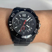 Coach Kent Black Dial Black Stainless Steel Watch for Men - 14602554