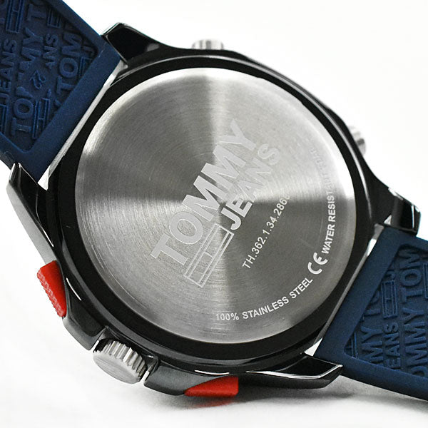  Shop Authentic Tommy Hilfiger Digital Analog Blue Dial Blue Rubber Strap Watch For Men - 1791761 - Luxxuri