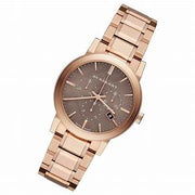  Shop Authentic Burberry The City Grey Dial Rose Gold Steel Strap Unisex Watch - BU9754 - Luxxuri