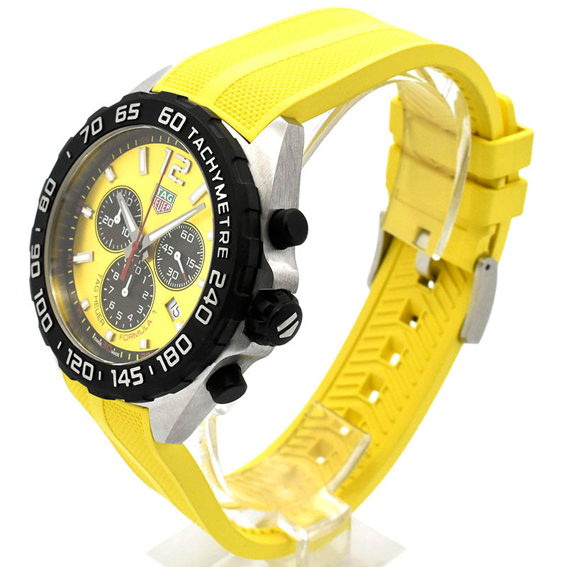  Shop Authentic Tag Heuer Formula 1 Chronograph Yellow Dial Yellow Rubber Strap Watch for Men - CAZ101AM.FT8054 - Luxxuri