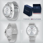  Shop Authentic Tommy Hilfiger Blake Diamonds Silver Dial Silver Mesh Bracelet Watch for Women - 1782301 - Luxxuri