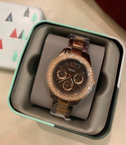  Shop Authentic Fossil Stella Multifunction Brown Dial Two Tone Steel Strap Watch for Women - ES4079 - Luxxuri