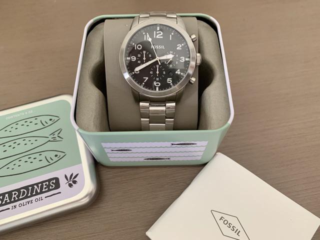  Shop Authentic Fossil Pilot Chronograph Black Dial Silver Steel Strap Watch for Men - FS5141 - Luxxuri