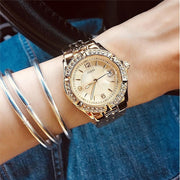  Shop Authentic Guess Crystal Diamonds Rose Gold Dial Rose Gold Steel Strap Watch For Women - W11069L1 - Luxxuri