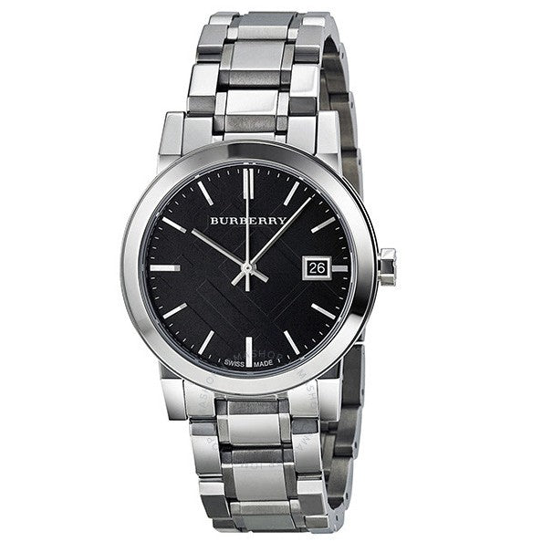  Shop Authentic Burberry The City Black Dial Silver Steel Strap Watch for Women - BU9201 - Luxxuri