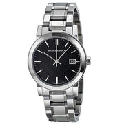  Shop Authentic Burberry The City Black Dial Silver Steel Strap Watch for Women - BU9201 - Luxxuri