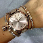  Shop Authentic Michael Kors Slim Runway Rose Gold Dial Two Tone Steel Strap Watch for Women - MK4294 - Luxxuri