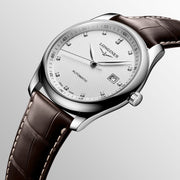  Shop Authentic Longines Master Collection Automatic 40mm White Dial Brown Leather Strap Watch for Men - L2.793.4.77.3 - Luxxuri