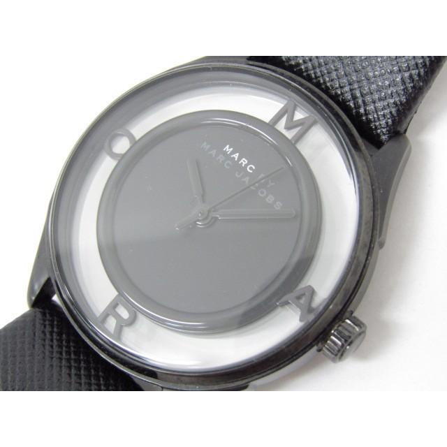  Shop Authentic Marc Jacobs Tether Transparent Black Dial Black Leather Strap Watch for Women - MBM1379 - Luxxuri
