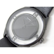  Shop Authentic Marc Jacobs Tether Transparent Black Dial Black Leather Strap Watch for Women - MBM1379 - Luxxuri