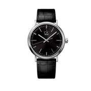  Shop Authentic Calvin Klein Surround Black Dial Black Leather Strap Watch for Men - K3W211C1 - Luxxuri