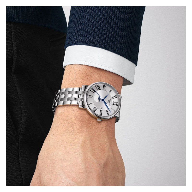  Shop Authentic Tissot Carson Premium Silver Dial Silver Steel Strap Watch for Men - T122.417.11.033.00 - Luxxuri
