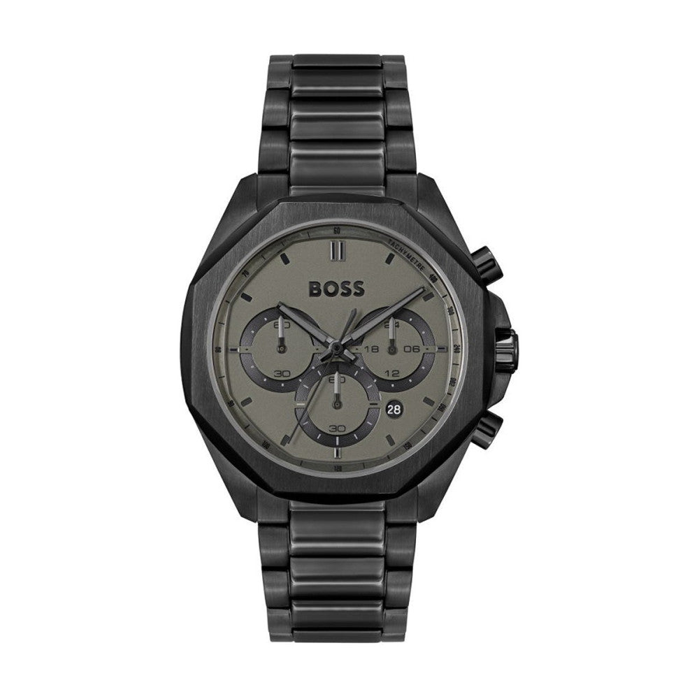  Shop Authentic Hugo Boss Cloud Chronograph Black Dial Black Steel Strap Watch For Men - 1514016 - Luxxuri