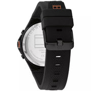  Shop Authentic Tommy Hilfiger Justin Black Dial Black Rubber Strap Watch For Men - 1792056 - Luxxuri