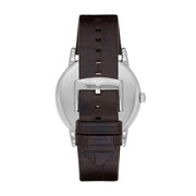  Shop Authentic Emporio Armani Luigi Quartz Gray Dial Brown Leather Strap Watch For Men - AR1996 - Luxxuri