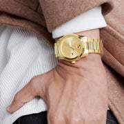  Shop Authentic Movado Bold Verso Gold Dial Gold Steel Strap Watch for Men - 3600861 - Luxxuri