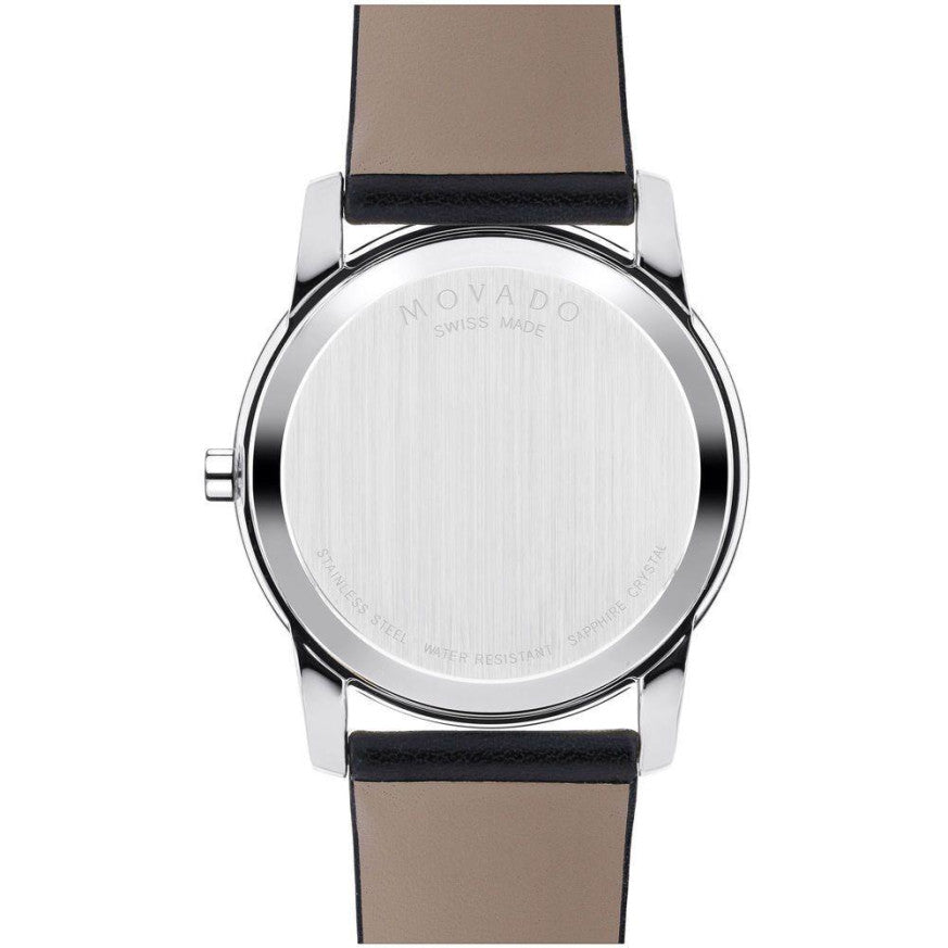  Shop Authentic Movado Museum Classic Blue Dial Black Leather Strap Watch for Men - 606610 - Luxxuri