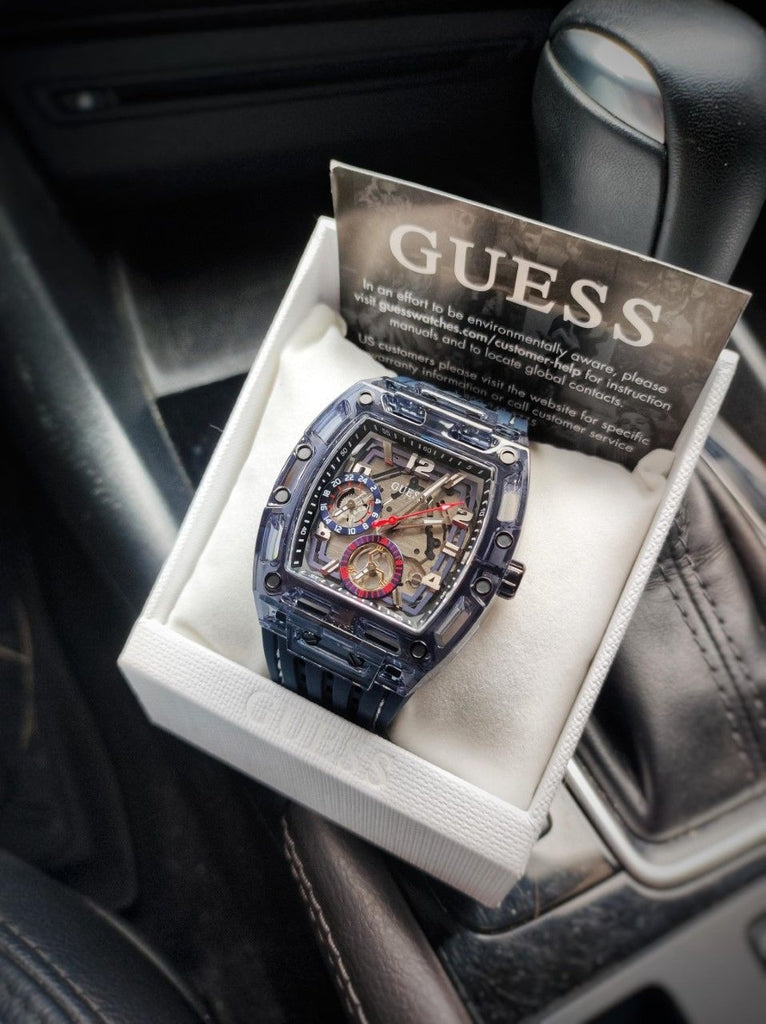  Shop Authentic Guess Phoenix Chronograph Black Dial Black Rubber Strap Watch for Men - GW0499G1 - Luxxuri