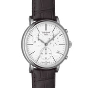  Shop Authentic Tissot Carson Premium Chronograph White Dial Brown Leather Strap Watch For Men - T122.417.16.011.00 - Luxxuri